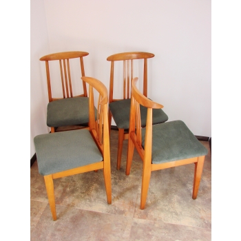 komplet krzeseł PRL lata 60